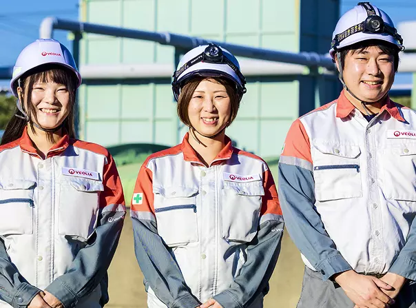 3名のヴェオリア社員